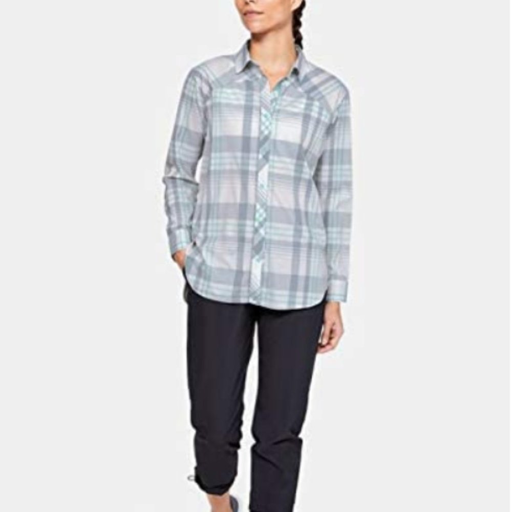 Under Armour  UA High Tide Plaid Long Sleeve NWT